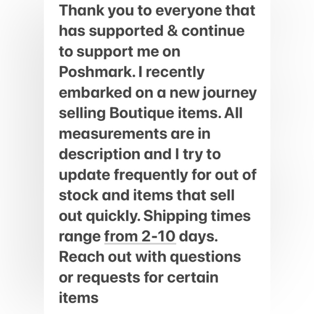 Checkout my latest Boutique listings Along with my current own closet listings.